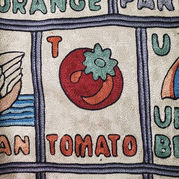 Folk Art Hand Made Alphabet Tapestry Nursery School Wall Hanging 29" X 47" - Picture 6 of 11